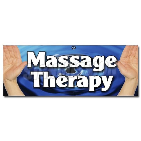 Safety Sign, 48 in Height, Vinyl, 18 in Length, Massage Therapy
